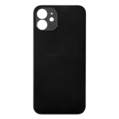 Задняя крышка корпуса iPhone 12 black, большой вырез под камеру, 1:1 Original