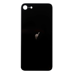 Задняя крышка корпуса iPhone SE 2 2020 black, большой вырез под камеру, 1:1 Original