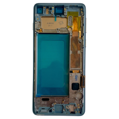 Дисплей Samsung G973 Galaxy S10 black, з рамкою, IPS (Краї дисплею не заокруглені)