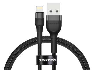 Кабель SENTEO ST-01 Montes series 2.4A USB to Lightning 1m black
