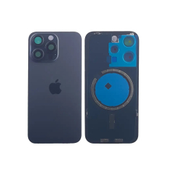 Задняя крышка корпуса iPhone 15 Pro Max Blue Titanium, обычный вырез в сборе со стеклом камеры, High Quiality