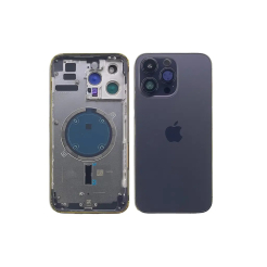 Корпус iPhone 14 Pro Max Purple в зборі з тримачем SIM, кнопками, магнітами та сіткою, USA High Quiality (кришка НЕ цільнолита)