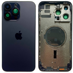 Корпус iPhone 14 Pro Max Purple в сборе с держателем SIM, кнопками, магнитами и сеткой, USA High Quiality (крышка НЕ цельнолитая)