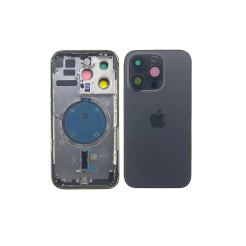 Корпус iPhone 14 Pro Black в зборі з тримачем SIM, кнопками, магнітами та сіткою, USA High Quiality (кришка НЕ цільнолита)