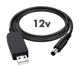 Кабель USB для роутера с преобразователем напряжения 5V-12V USB - DC 5.5x 2.1 0.5A 1m black