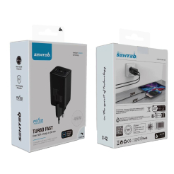 МЗП 2Port SENTEO Z-12 2USB-C PD3.0 45W Super Fast charge (CE Сертификат) black