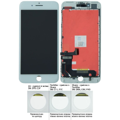 Дисплей iPhone 7 Plus white complete, Original (REF) rev, Toshiba