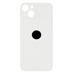 Задняя крышка корпуса iPhone 13 white, большой вырез под камеру, 1:1 Original