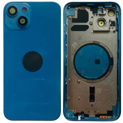 Корпус iPhone 13 Blue в зборі з тримачем SIM, кнопками, магнітами та сіткою, USA Original