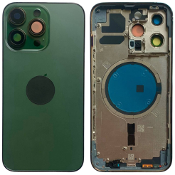 Корпус iPhone 13 Pro Green в сборе с держателем SIM, кнопками, магнитами и сеткой, USA Original