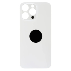Задня кришка корпусу iPhone 14 Pro Max white, великий виріз під камеру, 1:1 Original