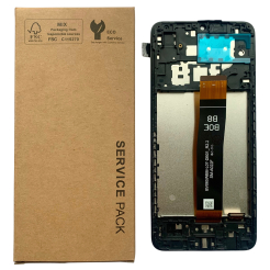 Дисплей Samsung A022F Galaxy A02 black (SM-A022F BV065WBM-L07-DB01_R2.2), с рамкой, Service Pack Original