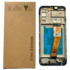 Дисплей Samsung A025F Galaxy A02s black, з рамкою, Service Pack Original