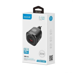 МЗП 2Port SENTEO Z-02S USB+USB-C 3A PD 30W (CE Сертифікат) black