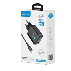 СЗУ 2Port SENTEO Z-03 USB+USB-C 3A PD | QC3.0 20W Type-C to Type-C (CE Сертификат)
