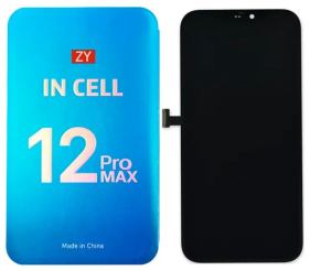 Дисплей iPhone 12 Pro Max black, с рамкой, ZY-INCELL (можно заменить микросхему и записать TrueTone)