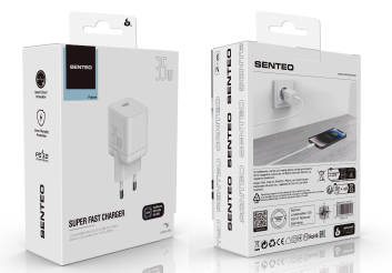 МЗП 1Port SENTEO Z-15 USB-C PD 35W (CE Сертифікат) white