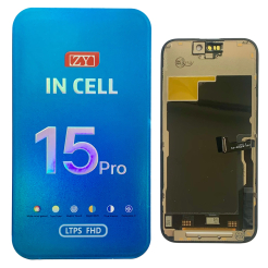 Дисплей iPhone 15 Pro black, з рамкою, ZY-INCELL (можна замінити мікросхему та записати TrueTone)