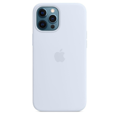 Чехол Silicone Case 1:1 for iPhone 12 Pro Max with MagSafe animation capri blue