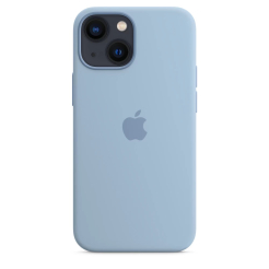 Чехол Silicone Case 1:1 for iPhone 13 Pro with MagSafe animation blue fog