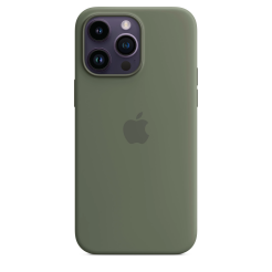 Чехол Silicone Case 1:1 for iPhone 14 Pro Max with MagSafe animation olive