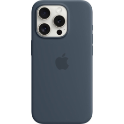Чехол Silicone Case 1:1 for iPhone 14 Pro Max with MagSafe animation storm blue