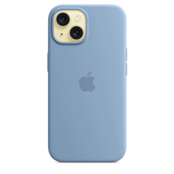 Чохол Silicone Case 1:1 for iPhone 15 with MagSafe animation winter blue