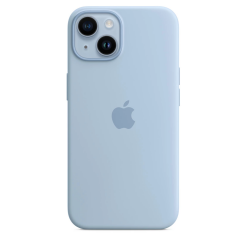 Чохол Silicone Case 1:1 for iPhone 15 with MagSafe animation light blue