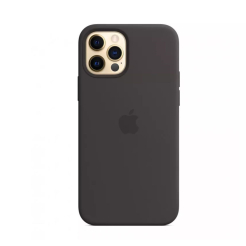 Чехол Silicone Case 1:1 for iPhone 12 Pro Max with MagSafe animation black