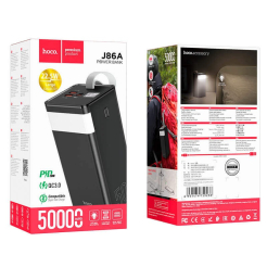 Power Bank Hoco J86A Powermaster fully compatible PD20W | QC | LCD | Lamp 50000mAh black