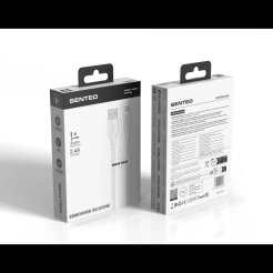 Кабель SENTEO SL-04 Embossed Silicone 2.4A USB to Lightning 1m white