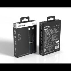 Кабель SENTEO SL-04 Embossed Silicone 60W Type-C to Type-C 1m black