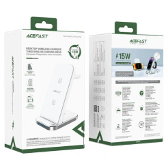 Бездротовий зарядний пристрій Acefast E15 3в1 white
