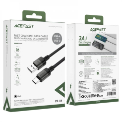 Кабель Acefast C9-04 3A USB to Type-C 1.2m black
