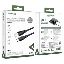 Кабель Acefast C8-04 3A USB to Type-C 1.2m black