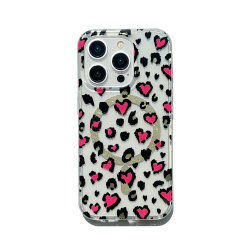 Чехол TPU CASE LAB Candy Leopard for iPhone 15 with MagSafe pink