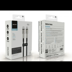 Кабель SENTEO SM-03 Iron series 100W Type-C to Type-C 2m black