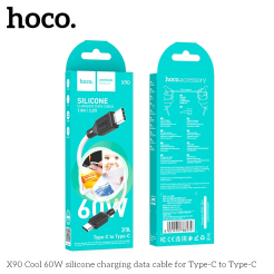 Кабель Hoco X90 Silicone 3A USB to Type-C 1m white