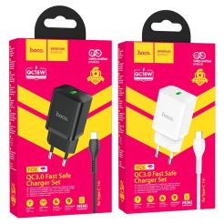 МЗП 1Port Hoco N26 USB QC3.0 USB to Type-C black