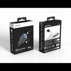 СЗУ 1Port SENTEO Z-16c USB-C PD 30W Type-C to Type-C (CE Сертификат) black