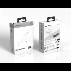 СЗУ 1Port SENTEO Z-16c USB-C PD 30W Type-C to Type-C (CE Сертификат) white
