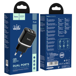 СЗУ 2Port Hoco N4 2USB 2.4A USB to Type-C black