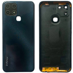 Задня кришка Infinix Smart 6 black (зі склом камери)