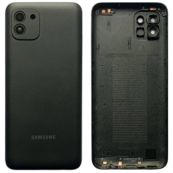 Задняя крышка Samsung A035F Galaxy A03 2022 black (со стеклом камеры)