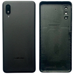 Задня кришка Samsung A022 Galaxy A02 2021 black (зі склом камери)
