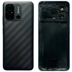 Задняя крышка Xiaomi Redmi 12C black (со стеклом камеры)