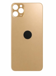 Задня кришка корпуса iPhone 11 Pro Max gold, великий виріз під камеру, 1:1 Original