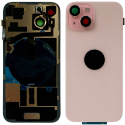 Задняя крышка корпуса iPhone 15 pink, со стеклом камеры, MagSafe, NFC, 1:1 Original