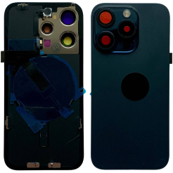 Задня кришка корпуса iPhone 15 Pro blue, зі склом камери, MagSafe, NFC, 1:1 Original