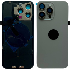 Задняя крышка корпуса iPhone 15 Pro Max gray, со стеклом камеры, MagSafe, NFC, 1:1 Original